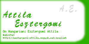 attila esztergomi business card